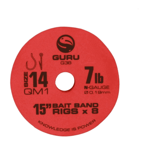 Guru Bait Bands QM1 Ready Rig 15" ( 0,19mm / Size 14 )