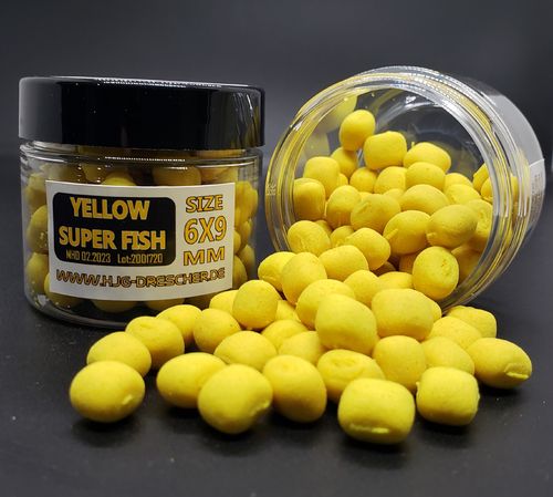 HJG GUM Wafter 6 x 9mm Yellow Super Fish