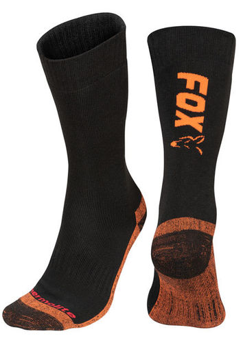 Fox Black / Orange Thermolite long sock 10-13 (Eu 44-47)