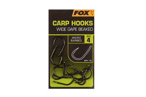 Fox Carp Hooks Wide Gape Beaked Size 2